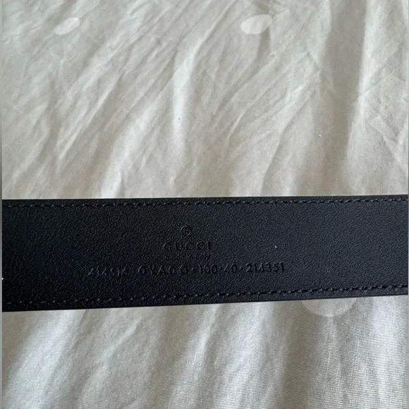 Gucci GG  Marmont Wide Leather Black Belt Size 40 - Picture 4 of 8